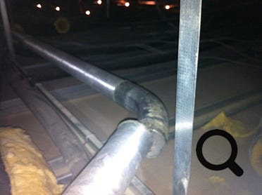 Powermax broken flue in loft in Maidenhead, Berkshire.